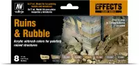 1. Vallejo: 71.214 - Model Air - Effects - Ruins & Rubbles (8 x 17 ml)