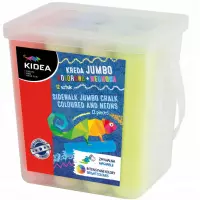 2. Kidea Kreda Chodnikowa Jumbo Kolorowa Neonowa 12 sztuk Wiaderko 068890
