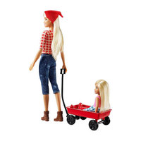 7. Mattel Barbie Zestaw Lalka Barbie + Siostra Chelsea Na Farmie GCK84