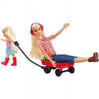 2. Mattel Barbie Zestaw Lalka Barbie + Siostra Chelsea Na Farmie GCK84