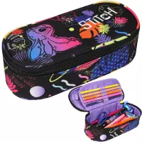4. Coolpack Campus Piórnik Tuba Usztywniona z Organizerem Stitch Black F062886