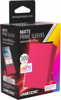 1. Gamegenic: Matte Prime Sleeves (66x91 mm) - Red - 100 sztuk