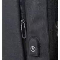 10. R-Bag Plecak Męski na Laptopa 15" z USB Hopper Black Z031