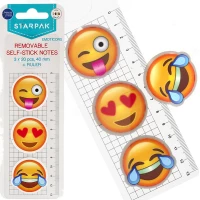 1. STARPAK Zakładka Indeksująca 40mm 3x20szt Emoticon Plus Linijka 13cm 472875