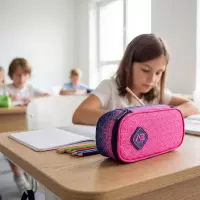 6. ABag Piórnik AC6 Saszetka Usztywniona Hexagon Pink Ombre 503026070