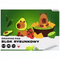 2. Starpak Blok Rysunkowy A4 Biały Kapibara 1szt 592249