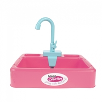 4. Mega Creative Zlewozmywak Kran z Lejącą się Wodą Nella + Akcesoria Różowy 470582