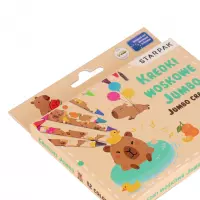 4. Starpak Kredki Woskowe Jumbo 12 kolorów Kapibara 582125