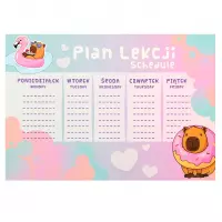 6. Starpak Plan Lekcji A5 z Naklejkami na Zeszyt Kapibara 591743