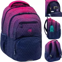 9. ABag Plecak Szkolny AB200 Hexagon Pink Ombre 502026055