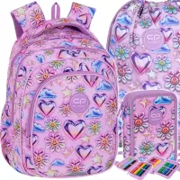1. CoolPack Zestaw Szkolny Balloons 3el. Plecak Fast F163970 + Worek F159970 + Piórnik F066970