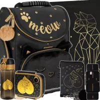 1. Starpak Zestaw 5el. Tornister Czarny Kotek z Futerkiem 529687 + Worek 529469 + Piórnik 531578 + 558660 + 558652 + 558654