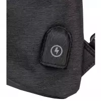 8. R-Bag Plecak Męski na Ramię z USB Photon Black Z101