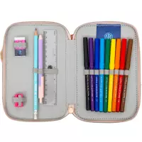 7. AstraBag Piórnik AC21 Dwukomorowy z Wyposażeniem Fluffy Puppy 503026024