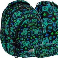 1. AstraBag Zestaw Szkolny Game On 3el. Plecak AB330 502026019 + Worek 507026010 + Piórnik 503026030