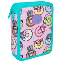 1. CoolPack Jumper XL Piórnik Dwukomorowy Z Wyposażeniem Happy Donuts F077665