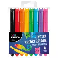 1. Kidea Kredki Żelowe Kotki 8 kolorów 706899