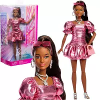 1. Mattel Barbie Lalka Kolekcjonerska Deluxe Style w Koralowej Sukience nr 6 JFP41 