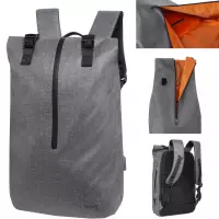 1. R-Bag Plecak Męski na Laptopa 15" z USB Hopper Grey Z032