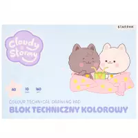 1. Starpak Blok Techniczny Kolorowy A3 10 kartek C&S 598696