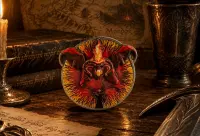 6. Moneta Kolekcjonerska z Podstawką Władca Pierścieni - You Shall Not Pass - Balrog