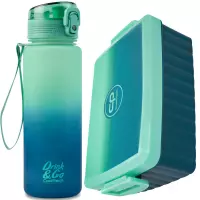 1. Zestaw CoolPack Brisk Bidon 600ml Gradient Blue Lagoon 56117CP + Śniadaniówka Z07690