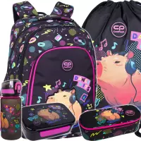 1. CoolPack Zestaw Szkolny Capybara Music 5el. Plecak Prime Pro F162961 + Worek F159961 + Piórnik F062961 + Z17961 + Z18961