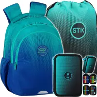 1. CoolPack Zestaw 3el. Gradient Ocean Plecak E29509 + Worek 553170 + Piórnik 553172