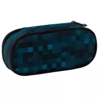 3. AstraBag Piórnik AC6 Saszetka Usztywniona Blue Pixel 503026038