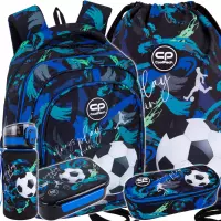 1. CoolPack Zestaw Szkolny Football Navy 5el. Plecak Fast F163967 + Worek F159967 + Piórnik F062967 + Z17967 + Z18967