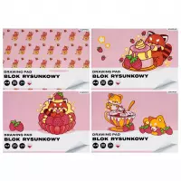 1. Starpak Blok Rysunkowy A4 Biały Kawaii 1szt 592247