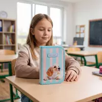 9. AstraBag Piórnik AC1 Pojedynczy Dwuklapkowy bez Wyposażenia Puppy Line 503026062