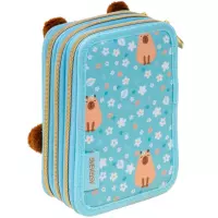7. AstraBag Piórnik Trzykomorowy z Wyposażeniem AC31 Fluffy Capy 503026026