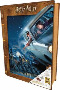 1. Harry Potter: Magiczne puzzle - Księga - Ford Anglia nad Hogwartem (300 elementów) 