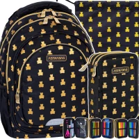 1. AstraBag Zestaw Szkolny 3el Plecak AB330 Golden Teddy 502024089 + Worek 507024047 + Piórnik 503024053