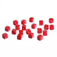 2. Pełna Paka Kości K6: Czerwono-białe