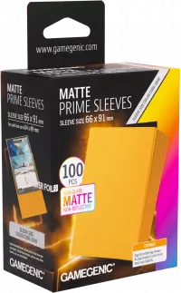 1. Gamegenic: Matte Prime Sleeves (66x91 mm) - Orange - 100 sztuk
