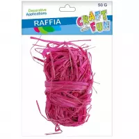 1. Craft With Fun Ozdoba Dekoracyjna Rafia Różowa 471476