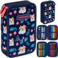 10. AstraBag Piórnik AC21 Dwukomorowy z Wyposażeniem Dear Puppy 503026015