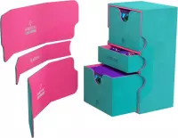 3. Gamegenic: Stronghold 200+ XL Convertible - Pudełko na Karty - Teal/Pink