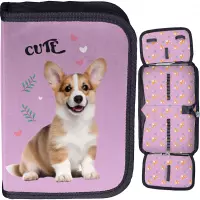 3. Paso Piórnik Dwuklapkowy bez Wyposażenia Corgi Lila  PP26CG-P001BW