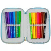 10. AstraBag Piórnik Trzykomorowy z Wyposażeniem AC31 Fluffy Capy 503026026
