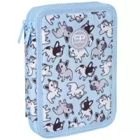 1. CoolPack Jumper XL Piórnik Dwukomorowy Z Wyposażeniem Cute Bulldogs D077333