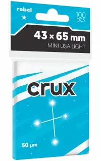 1. Rebel Koszulki na karty - 43x65 mm - Crux Light -100 sztuk