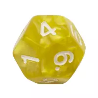 8. Komplet kości REBEL RPG - Perłowe - Jasnożółte