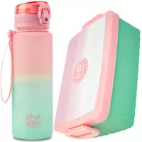 1. Zestaw CoolPack Brisk Bidon 600ml Gradient Strawberry 55998CP + Śniadaniówka Z07754