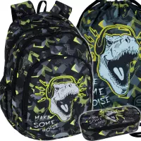 1. CoolPack Zestaw Szkolny Dinopark 3el. Plecak Prime Pro F162966 + Worek F159966 + Piórnik F062966