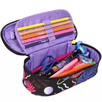2. Coolpack Campus Piórnik Tuba Usztywniona z Organizerem Stitch Black F062886