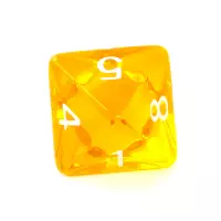 3. Komplet kości REBEL RPG - Kryształowe - Żółte