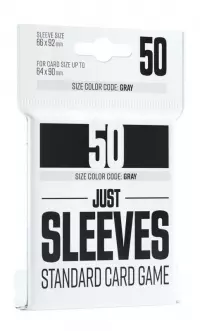 1. Gamegenic: Just Sleeves - Standard Card Game Sleeves (66x91 mm) Czarne - Koszulki na karty